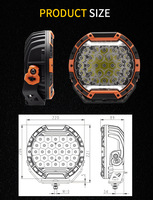 Vente en gros de phares de conduite tout-terrain LED 4x4 de 9 pouces à double couleur DRL, combinés spot/flood, pour camions