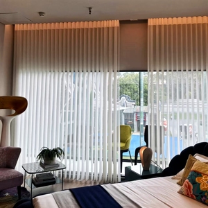 Persianas verticales tejidas de tela para el hogar, sala de estar, dormitorio, oficina, <span class=keywords><strong>comedor</strong></span>, múltiples métodos de control integrados de fábrica - Product Image 2
