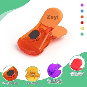 Ensembles de pinces larges pour sacs à usage intensif avec logo personnalisé et aimant Ensembles de pinces magnétiques pour réfrigérateur en plastique pour réfrigérateurs - Product Image 6