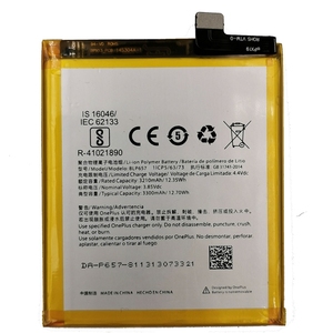 Batterie OnePlus BLP657 3300mAh pour téléphone reconditionné, vente en gros 6 1+ 6 CE RoHS, qualité A en vrac - Product Image 2