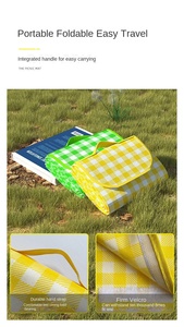 Tapis de sol de camping extérieur, matelas de couchage, tapis de pique-nique ultrasonique, couverture de plage imperméable épaissie, tapis de tente de camping pour prairie - Product Image 6