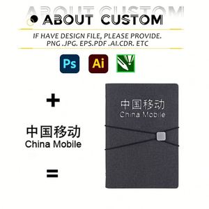 Custom Leather Pu Notebook Set <b>A5</b> Business <b>Notepad</b> Office Gift Personalized With Logo - Product Image 4