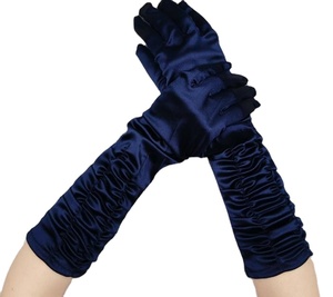 Gants de soirée pour femmes, couleur unie, longs doigts en Satin pour les événements, les activités, rouge, blanc, gants de <span class=keywords><strong>mariage</strong></span> - Product Image 5