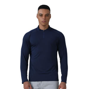 Maglietta da uomo con collo alto a mezza zip per sport all'aria aperta a maniche lunghe <span class=keywords><strong>abbigliamento</strong></span> Fitness Running per <span class=keywords><strong>abbigliamento</strong></span> Casual da <span class=keywords><strong>ciclismo</strong></span> autunno inverno - Product Image 5
