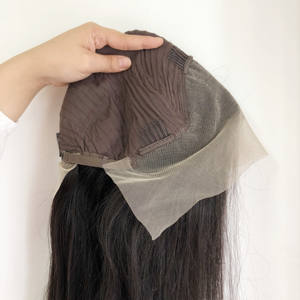 Parrucca 100 brasiliana all'ingrosso dei capelli umani veri capelli umani ad alta densità capelli umani lisci 13x4 pacca frontale di pizzo per le donne - Product Image 2