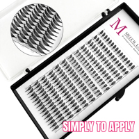 Meecil Nouvelle Arrivée Premade Volume Fans Soft Fluffy Comic Spire Lash Premade Fans Feathered Dark Matte Lash Extensions