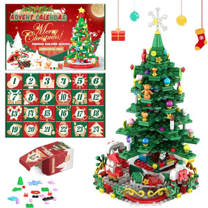 Navidad 24 cuenta regresiva sorpresa caja ciega pequeño regalo Jesús juego <span class=keywords><strong>de</strong></span> bloques <span class=keywords><strong>de</strong></span> construcción <span class=keywords><strong>juguete</strong></span> <span class=keywords><strong>de</strong></span> escritorio congelado adornos navideños elegantes - Product Image 2
