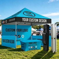 Tente de réception publicitaire personnalisée avec logo 10x10 10x15 10x20, structure en aluminium robuste pour salons professionnels et événements