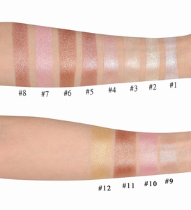 Không có logo màu hồng kim cương Glow ép bột <span class=keywords><strong>Highlighter</strong></span> Palette lâu dài trang điểm cao sắc tố nhãn hiệu riêng Bronzer <span class=keywords><strong>Highlighter</strong></span> - Product Image 3