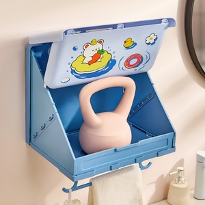 Large Capacity Cartoon Bathroom Hanging Picture <b>Folding</b> <b>Storage</b> <b>Box</b> Bathroom <b>Storage</b> Rack Cabinet Household - Product Image 4