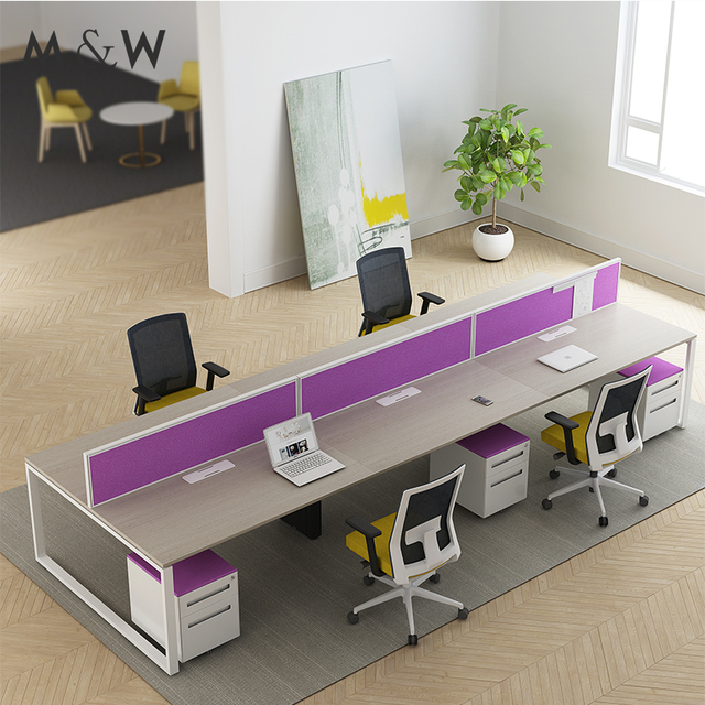 M&W Factory Wholesale Wooden Round Computer Workstation Desktop Desk Office Table