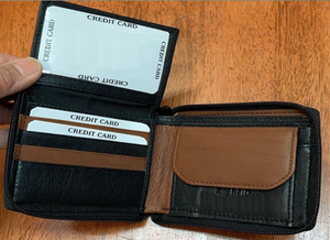 Personalizado Vintage Top Anilina Cuero Cremallera Flor 11,00 cm X 9,00 cm X 1,00 cm Poliéster de grano completo Costura de marca personalizada - Product Image 2