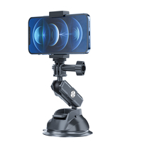 TELESIN 360 Rotation support de ventouse de voiture pliable pour caméra d'action gopro et téléphone portable