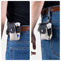 Sac de golf d'extérieur en cuir véritable, mini pochette portable pour balles, accessoire de transport à la taille, sac tendance transfrontalier