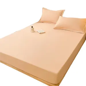 Waterproof <strong>Bedding</strong> Queen &amp; King Bed Sheets Set - 3 Piece <strong>Bedding</strong> 90GSM Soft <strong>Peach</strong> Skin Microfiber Easy Care for Home - Product Image 1