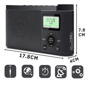 Portable DAB FM Digital <b>Radio</b> LCD Display Preset Stations Built in Speaker with Headphone Jack for Home Outdoor - Product Image 4