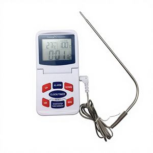 Thermomètre numérique instantané en métal avec sonde de cuisson et minuteur pour la cuisine - Product Image 1