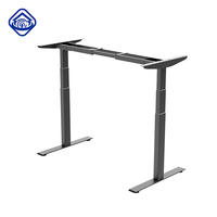 Bureau debout ergonomique intelligent en acier inoxydable à hauteur réglable, 3 niveaux, double moteur, cadre de bureau, mobilier de bureau, vente chaude OEM/ODM