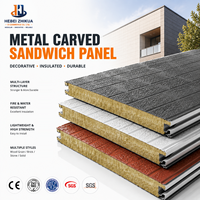 Panneau mural isolant décoratif en métal sculpté à prix imbattable, panneau sandwich PU/EPS pour maison préfabriquée, construction modulaire extérieure