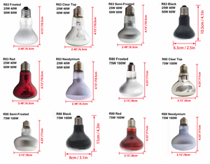 Lampada Riscaldante per Rettili, Lampada Rossa per Animali Domestici, Illuminazione Giorno/Notte per Anfibi e Serpenti, Lampadina Riscaldante UV per Rettili - Product Image 2