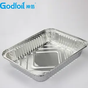 铝箔平底锅一次性铝箔外卖容器食品餐饮托盘 1000毫升容量 83120 一次性午餐盒