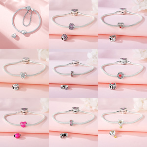 Dijes <span class=keywords><strong>de</strong></span> Plata 925, Éxito <span class=keywords><strong>de</strong></span> Ventas en Tiktok, Corazón Clásico, Amor, Rosa, Flor, Regalo para el Día <span class=keywords><strong>de</strong></span> San Valentín, Joyería <span class=keywords><strong>de</strong></span> Moda para Bodas y Fiestas - Product Image 2
