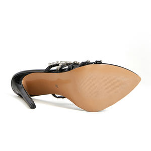 Summer Slingback <strong>Slipper</strong> Pointed Toe Stiletto Heel Upper <strong>Diamante</strong> Straps Shoes - Product Image 3