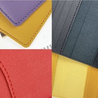 Dompet Paspor Kulit PU Kapasitas Besar Multi-Slot, Penutup Paspor Multi-Warna