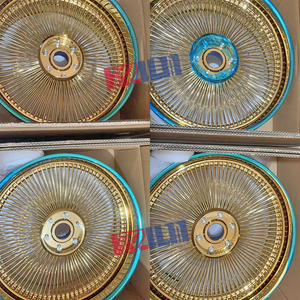 Ruedas de Alambre de 26 Pulgadas con Centro Dorado, Dos Piezas, Ruedas de Alambre con Múltiples Radios, Llantas Multirradio - Product Image 6