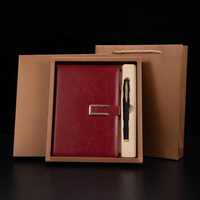 Ensemble cadeau d'entreprise couverture de cahier en cuir personnalisée A5 pour planificateur à disque et cahiers journal en cuir gaufré