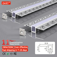 Profils LED en aluminium extrudé de haute qualité pour plafonds en plâtre, éclairage linéaire en plâtre, alliage d'aluminium anodisé
