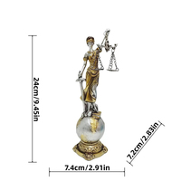Statue de la déesse Thémis en résine, sculpture de la justice équitable avec des balances et un épée, pour le bureau d'avocat, la table de bureau, la décoration de la maison