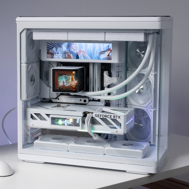 Aigo StellarSpark ATX Desktop Mid-Tower Gaming Computer Case with 9.16 FHD Screen Curved Glass Supports BTF MB 50Serie GPU PC