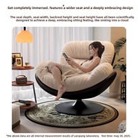 Fauteuil Coque d'Œuf Rotatif pour la Maison, Relevable, Amovible, Lavable, Canapé Moderne, Fauteuil Inclinable Individuel pour Balcon