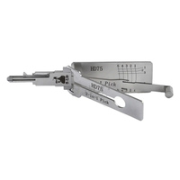Outil LISHI 2-en-1 HD74 HD75 argenté pour la lecture et le déverrouillage des clés de moto et de voiture
