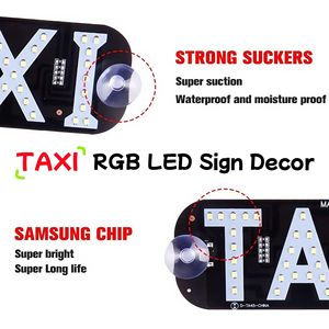ไฟ LED ป้ายแท็กซี่ RGB เชื่อมต่อผ่าน USB พร้อมรีโมทคอนโทรล ควบคุมการกระพริบและการจางลง สำหรับติดตั้งภายนอกรถยนต์ - Product Image 6