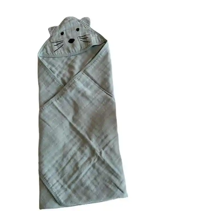 Diskon besar Harga kompetitif bungkus selimut binatang bedong bayi handuk mandi organik selimut bayi katun dan selendang
