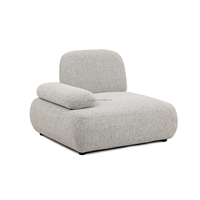 Nordisches Modernes Luxuriöses Wohnzimmer Sofa-Set aus Stoff mit Knopfheftung, Modulare Indoor-Möbel für Villen, L-förmiges Ecksofa mit Rundung