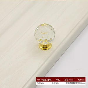Poignée en cristal minimaliste, boule en verre, quincaillerie pour meubles, pour commode, armoire, tiroir, chambre à coucher - Métal, installation facile - Product Image 4