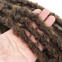 Extensions de cheveux synthétiques pré-bouclées effet vieilli, style Butterfly Locs, Faux Locs, tresses au crochet pour femmes noires, longues, ombrées