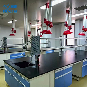 Gasafzuiging Verstelbare PP Mobiele Rode Ziekenhuis School Industrieel Laboratorium Klem Afzuigarm Afzuigkap - Product Image 5