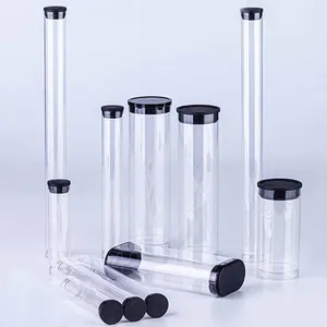 Aangepaste Transparante Verpakking Plastic Ronde Tube Clear Plastic Transparant Pakket Pc Buis