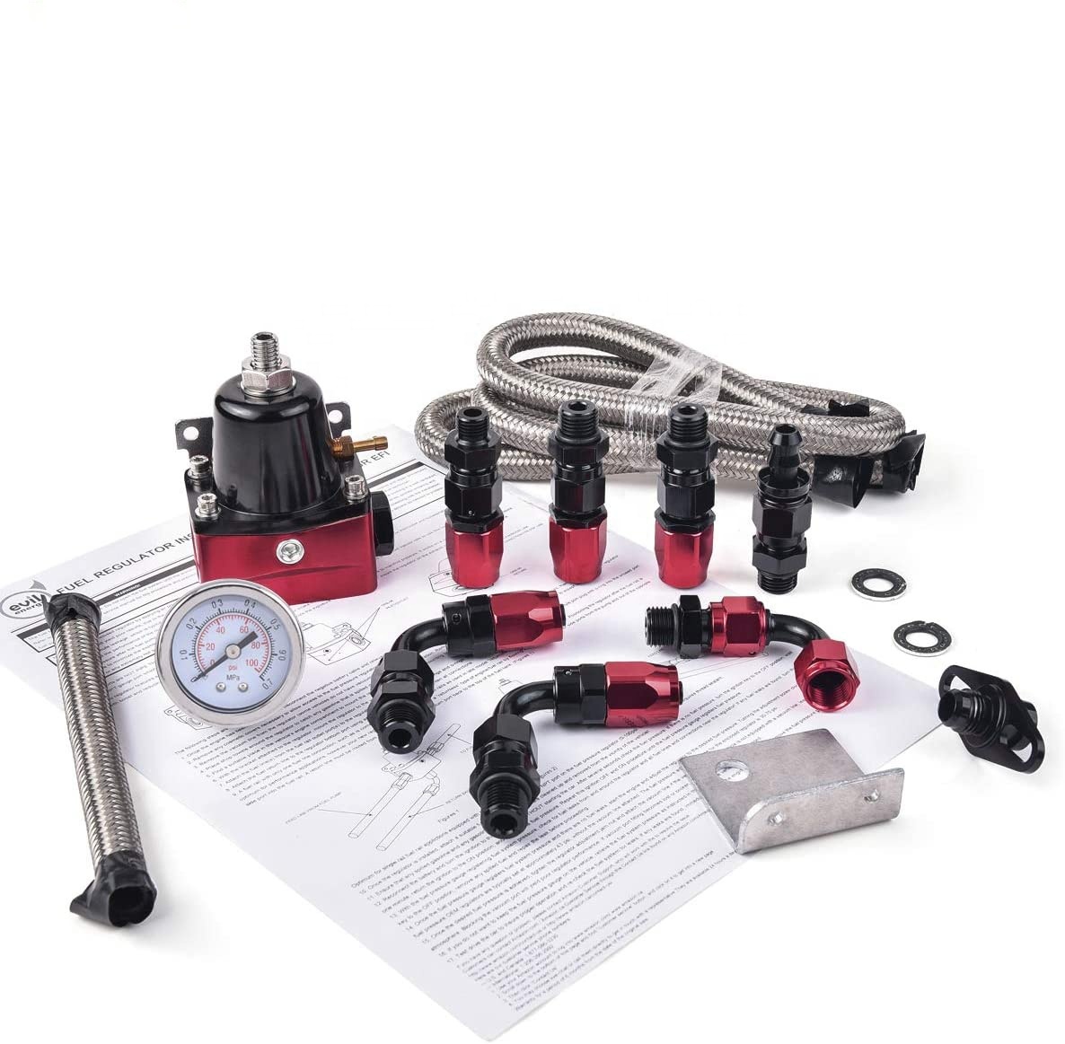 Holley 512-504-5 EFI Fuel Pressure Regulator 15-65 PSI + Boost Reference