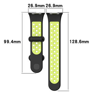 Correa de Silicona de Doble Color con Orificios para Xiaomi Mi <span class=keywords><strong>Band</strong></span> 8 <span class=keywords><strong>Pro</strong></span> 9 <span class=keywords><strong>Pro</strong></span> <span class=keywords><strong>Redmi</strong></span> Watch 4 5 <span class=keywords><strong>6</strong></span>, Correa de Repuesto Transpirable - Product Image 4