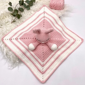 Manta <span class=keywords><strong>DE</strong></span> SEGURIDAD Lovey <span class=keywords><strong>de</strong></span> conejito <span class=keywords><strong>de</strong></span> ganchillo <span class=keywords><strong>de</strong></span> alta calidad, edredón <span class=keywords><strong>de</strong></span> conejo tejido a mano <span class=keywords><strong>para</strong></span> recién nacido, regalo <span class=keywords><strong>de</strong></span> Animal <span class=keywords><strong>para</strong></span> bebés y niños - Product Image 6
