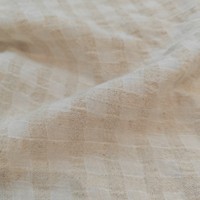 Tissu en mélange de lin et coton tissé à carreaux, prix usine, 125 g/m², durable, 20 % lin 80 % coton, pour manteau, robe, rideau, vêtement