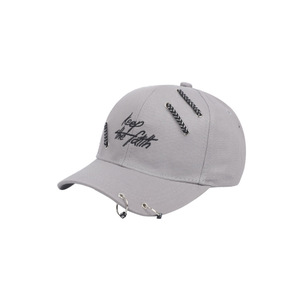 Cappellino da Baseball Punk con Anelli Metallici e Ricamo di Lettere, Cappello Trucker Regolabile in Cotone, Cappello da Sole Hip Hop per Uomo e Donna, Vendita all'Ingrosso - Product Image 6