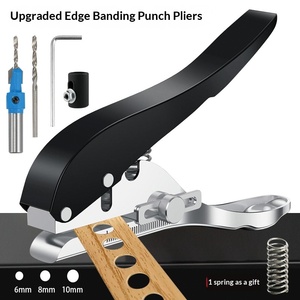 Handheld Edge Banding Hole Punch Single Hole Flat Bevel Mouth Metal Handle Durable Woodworking Plier - Product Image 3