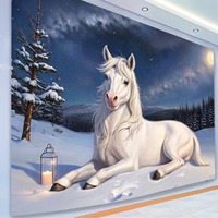 Tapisserie murale en polyester à motifs variés, résistante à la décoloration, légère, facile à accrocher, art mural, vente en gros