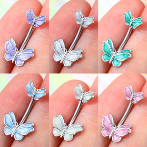 Toposh tendance sexe cristal 316l acier inoxydable chirurgical nombril <span class=keywords><strong>banane</strong></span> élégant nombril anneau corps piercing bijoux - Product Image 6